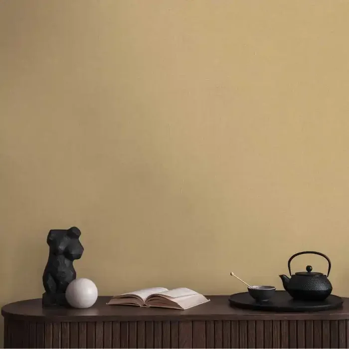 Unitapete mit Textilstruktur in Beige – Elegante Vliestapete