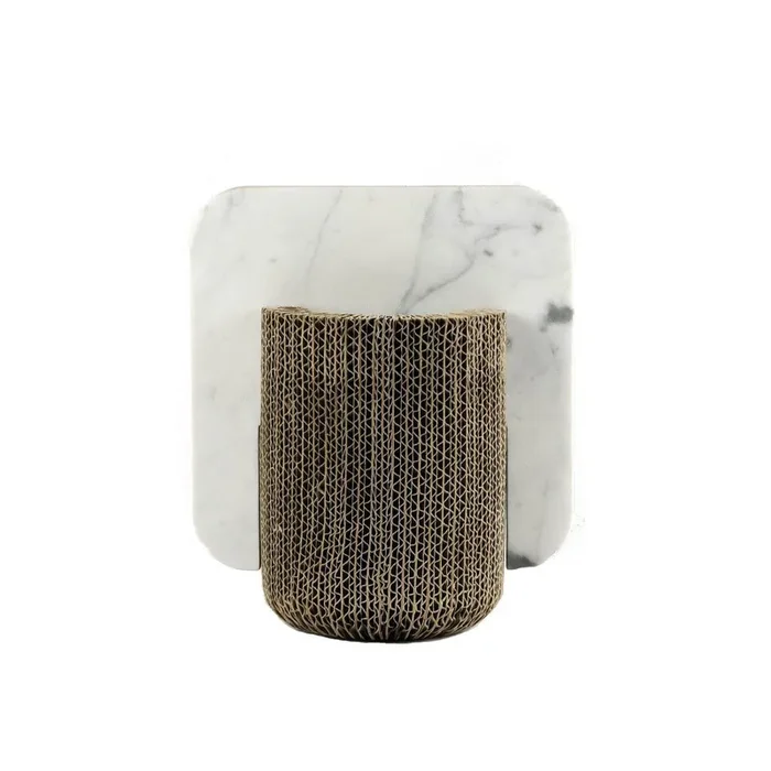 Vase CONFINE aus Pappe und Marmor – Container