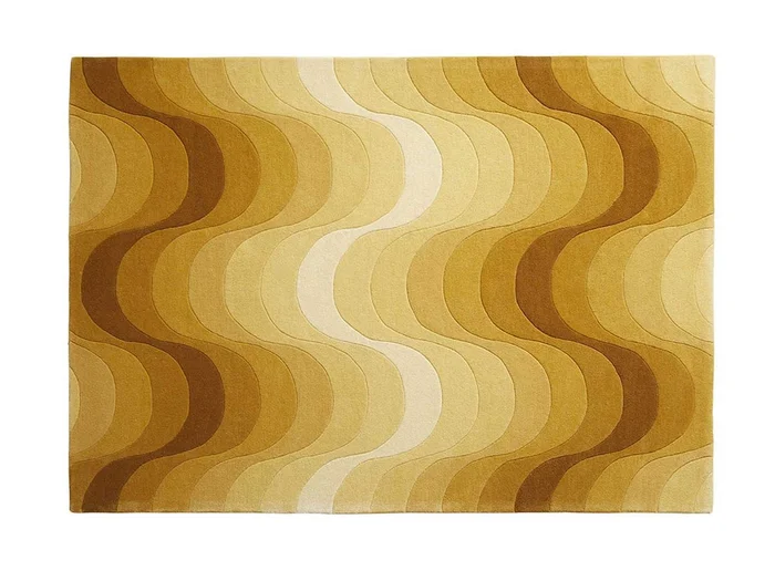 Verpan Wave Teppich – Gelb Entworfen von Verner Panton