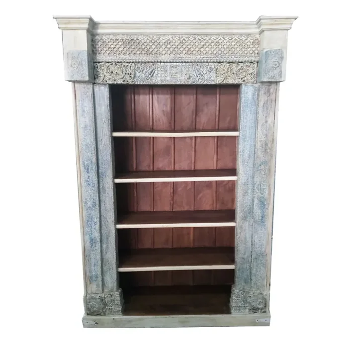 Vintage Regal Bücherregal Antik 229cm Muster -27-