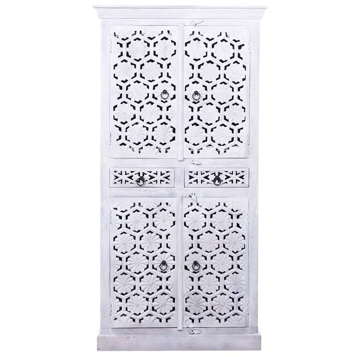 Vintage Schrank Kleiderschrank Hamada Weiss