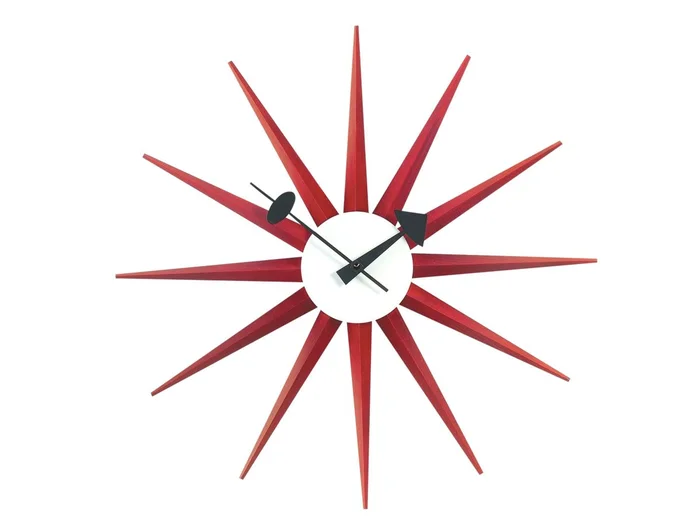 Vitra Sunburst – Wanduhr – rot Entworfen von George Nelson