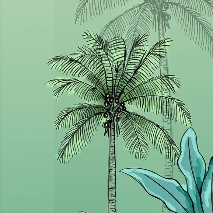 Vlies Fototapete – Jungle Flamingo – 100 x 280 cm