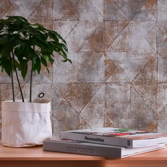 Vliestapete Gold Grau – Grafik-Tapete Metallic-Effekt – Strukturtapete Schlafzimmer Büro