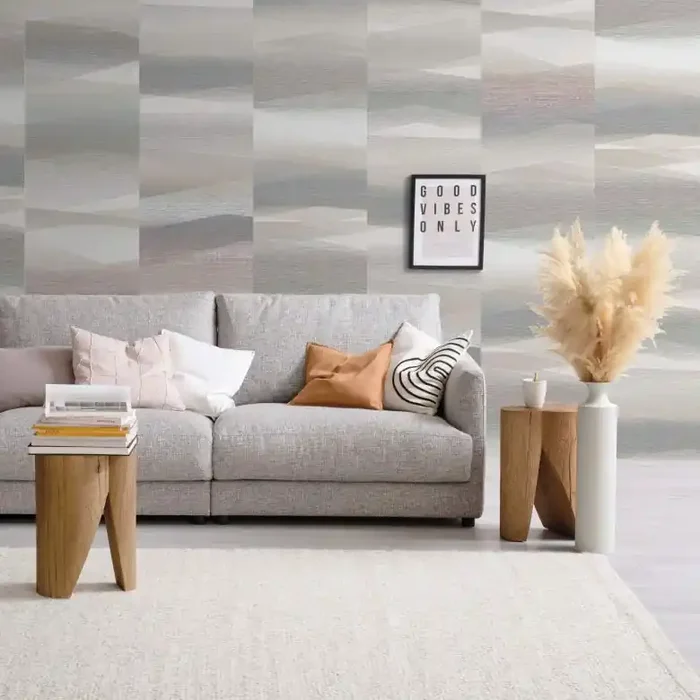 Vliestapete mit grafischem Motiv in grau, beige Grafisch