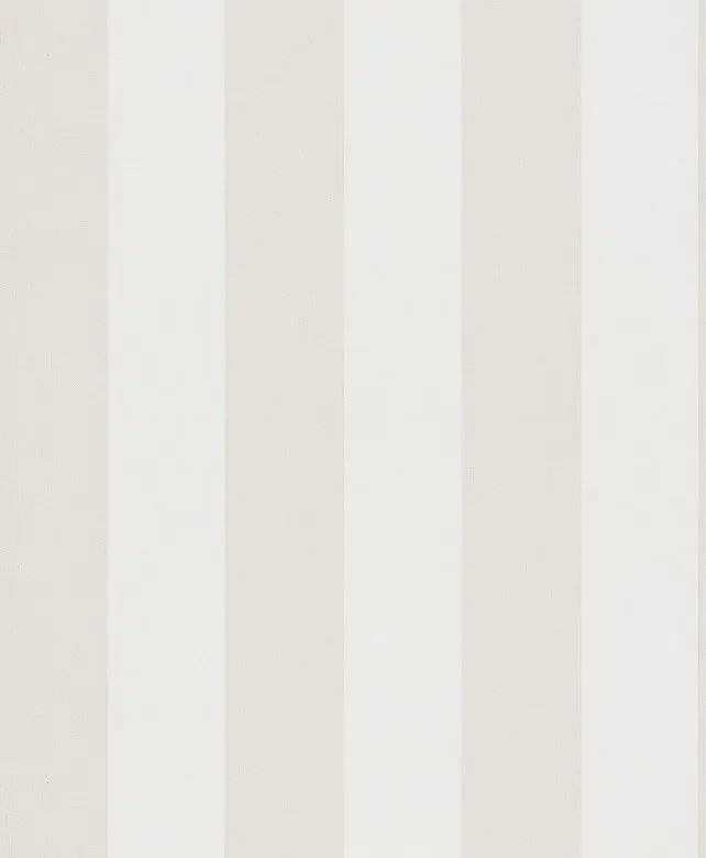 Vliestapete mit strukturierten Blockstreifen weiß, beige Streifen