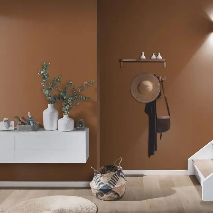 Vliestapete WOVEN Elle Decoration 4, terrakotta