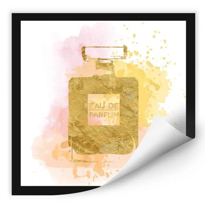 Wallprint W – Eau de Parfum Aquarell – Gold