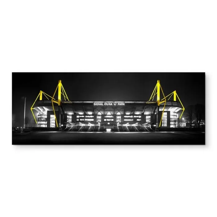 Wandbild Stadion in Dortmund – Grey – Alu-Dibond