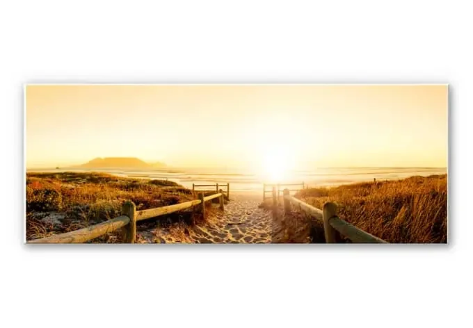 Wandbild Sunset at the Beach – Panorama