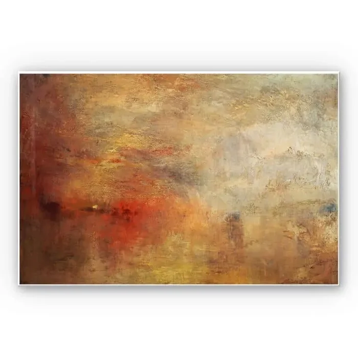 Wandbild Turner – Sonnenuntergang über einem See