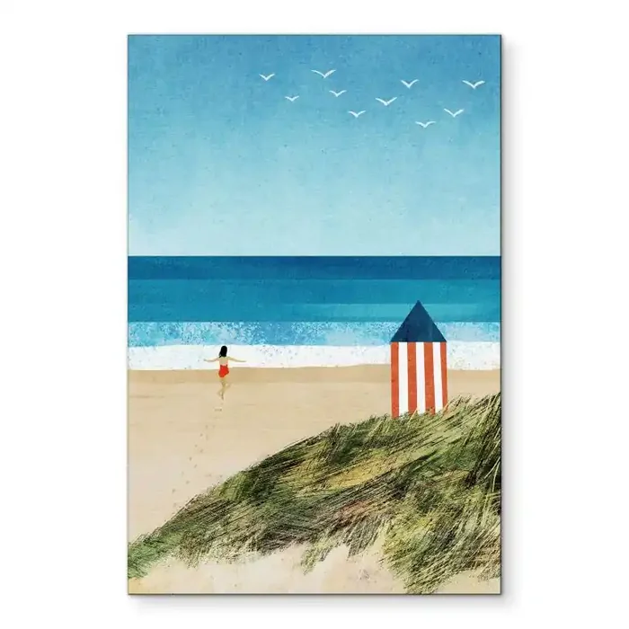Wandbild Urlaub am Meer mit Dünenblick – Rivers – Alu-Dibond