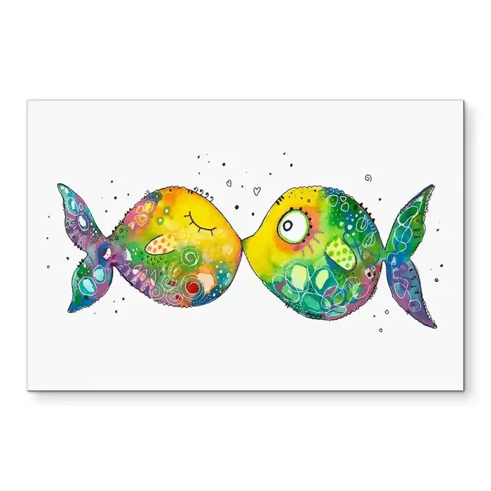 Wandbild Verliebte Fische – Hagenmeyer – Alu-Dibond
