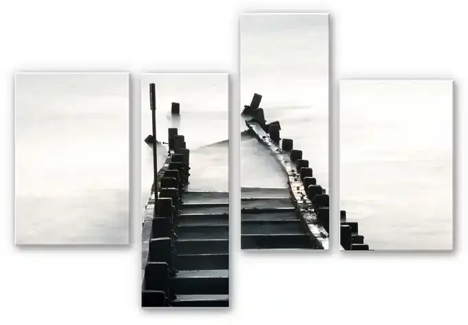 Wandbild Way to nowhere 01 (4-teilig)