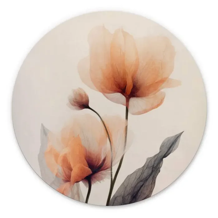Wandbild Zarte Blüten – Alu-Dibond Rund – Treechild