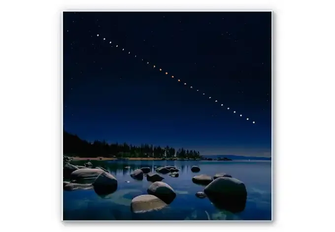 Wandbild Zhu – Mondphasen