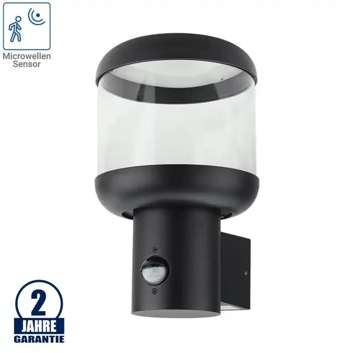 Wandleuchte mit E27 Fassung und Bewegungsmelder IP54