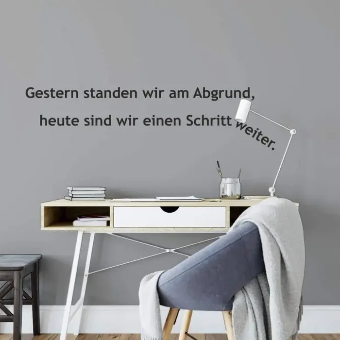 Wandtattoo Gestern standen wir…