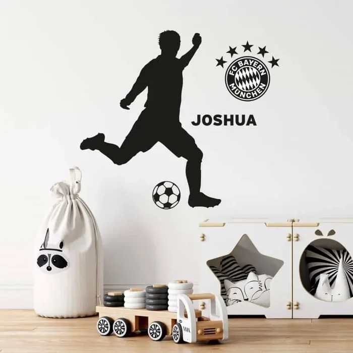 Wandtattoo + Name FCB Fußballer 02