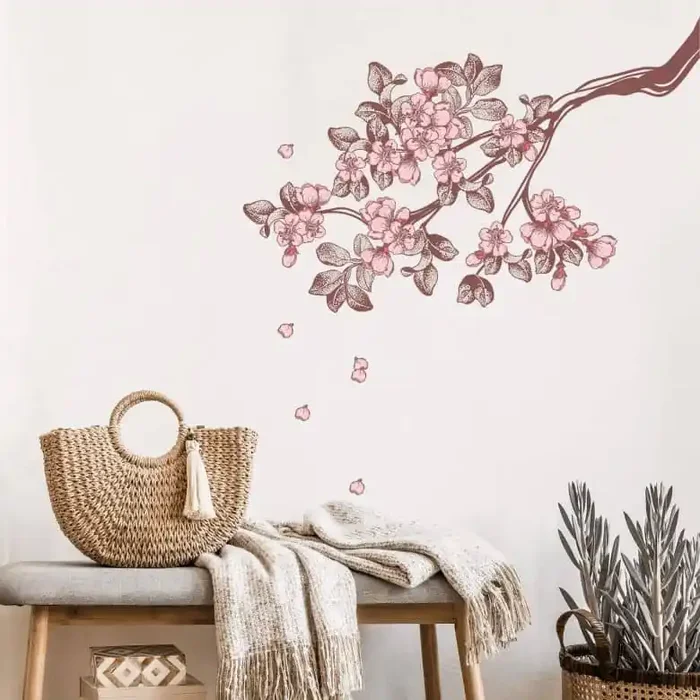 Wandtattoo Vintage Kirschblüten