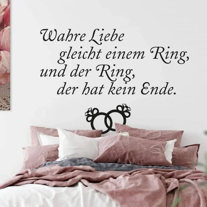 Wandtattoo Wahre Liebe gleicht einem Ring
