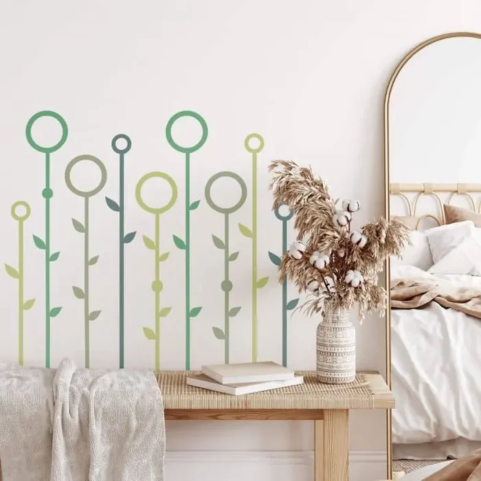 Wandtattoo Wiese abstrakt