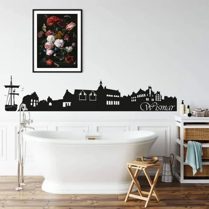 Wandtattoo Wismar Skyline