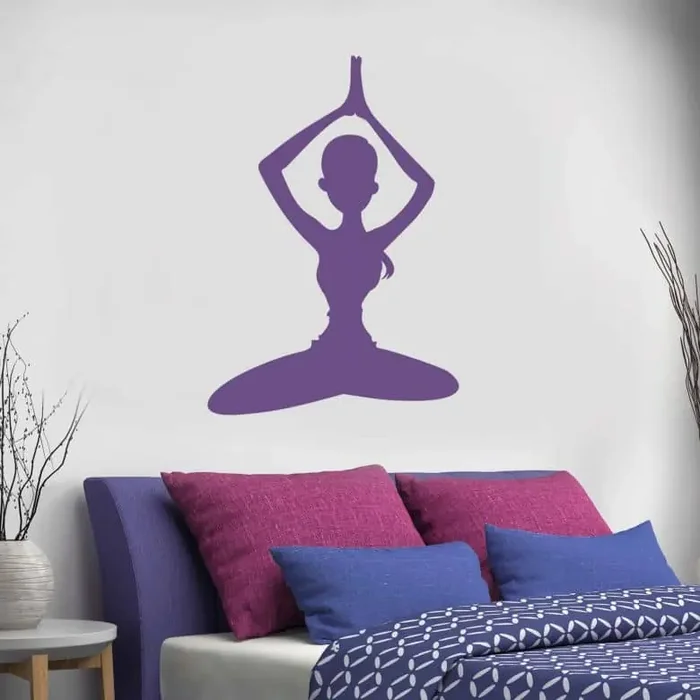 Wandtattoo Yoga Meditationsstellung 01