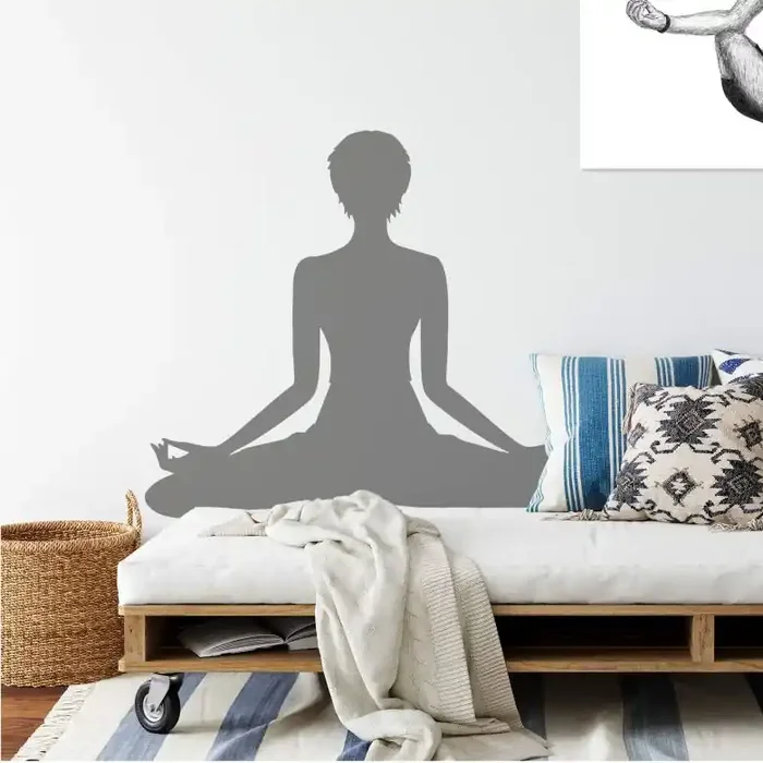 Wandtattoo Yoga Meditationsstellung 02