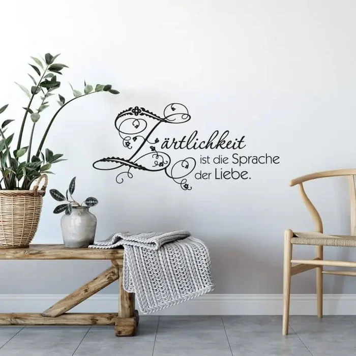 Wandtattoo Zärtlichkeit ist die Sprache der Liebe