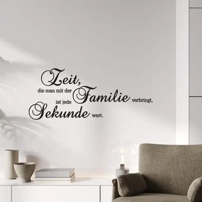 Wandtattoo Zeit, die man mit der Familie verbringt