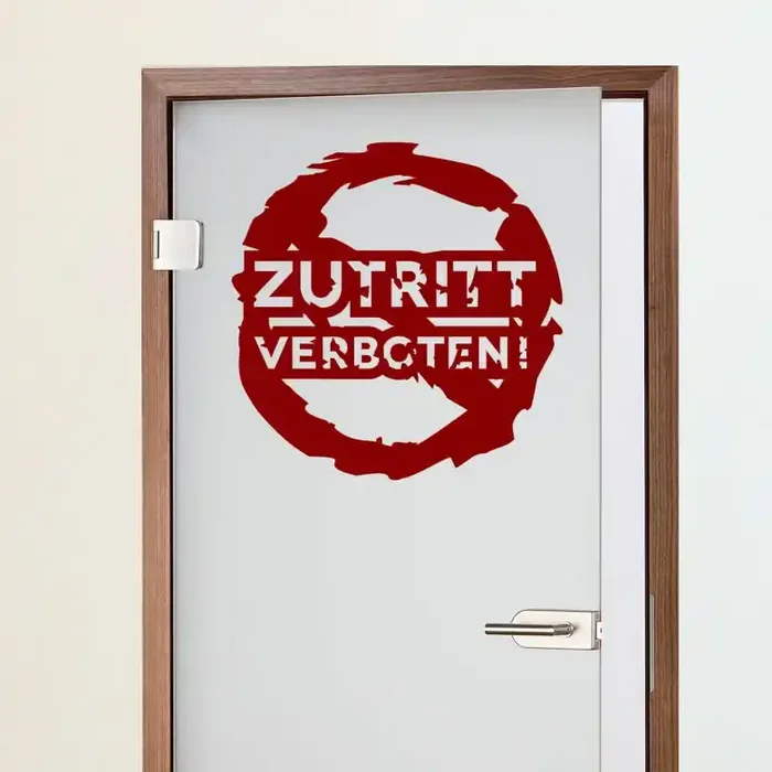 Wandtattoo Zutritt verboten! 02