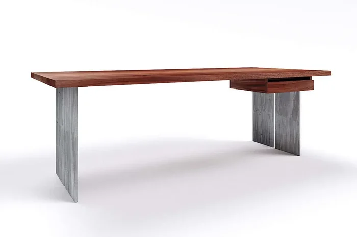 Wangenschreibtisch Nussbaum nach Maß Raik