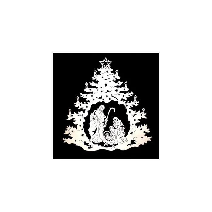 Weihnachtsbaum mit Hl. Familie