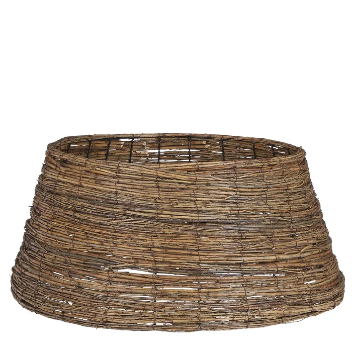 Weihnachtsbaumkorb – H28 x Ø65 cm – Weidenzweige – Braun