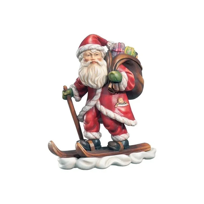 Weihnachtsmann mit Skiern