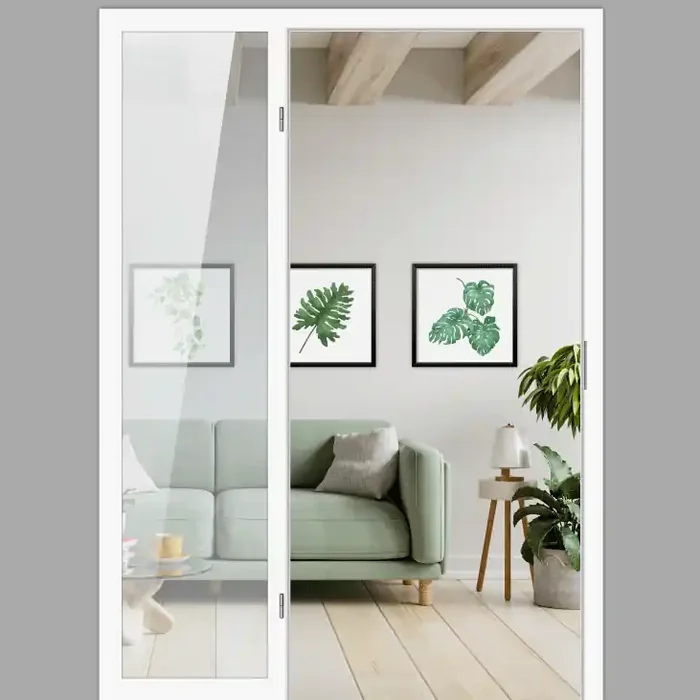 Windfangelement mit Seitenteil für Zimmertüren DIN links – Blockrahmen / Typ 03