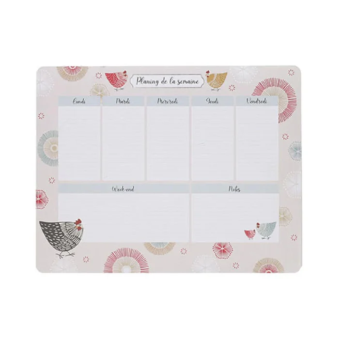 Wöchentlicher Terminkalender Kiub Des cocottes