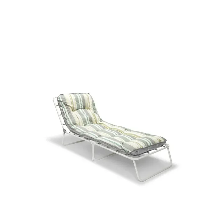 Wörthersee – 3-Bein-Liege in Weiß – Grau – Grün