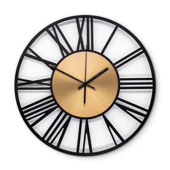 XL Wanduhr – Industrielle Metall Uhr für Büro, Schlafzimmer, Wohnzimmer Ø40 cm