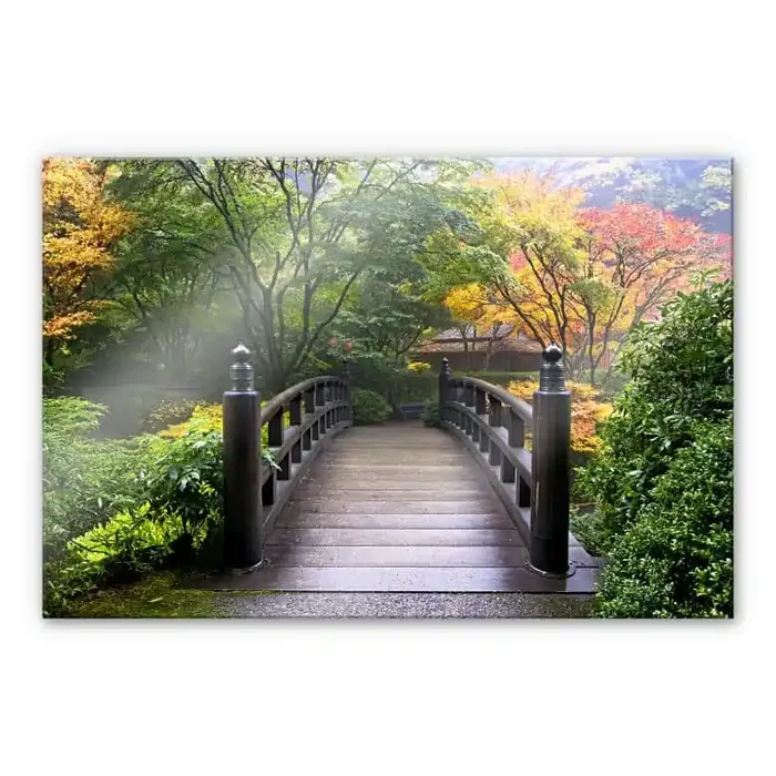 XXL Wandbild Brücke im Grünen