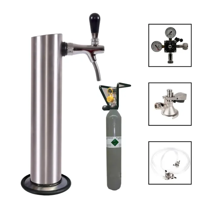 Zapfgarnitur mit Kompensatorschankhahn Typ A (Flachkeg) 500g