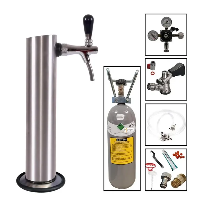 Zapfgarnitur mit Kompensatorschankhahn Typ D (Köpikeg) 2kg + Reinigungsset