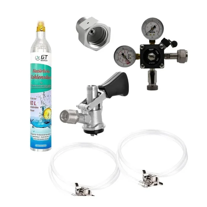 Zubehörset für Zapfanlagen 425 gr Soda Zylinder Umbausatz + Korbkeg