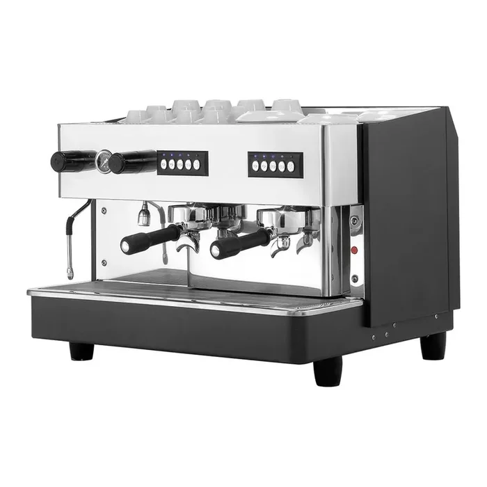 Zweigruppige Siebträgermaschine, 650 x 530 x 430 mm (BxTxH)